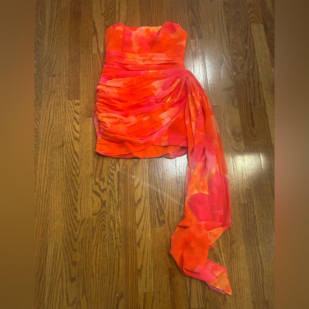 Runway Bright Orange Cocktail dress